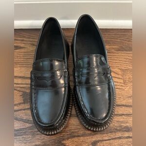 Freda Salvador Elba Penny Loafer Black Spazzolato